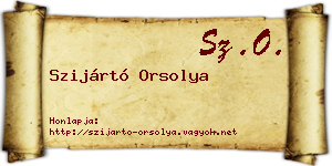 Szijártó Orsolya névjegykártya