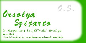 orsolya szijarto business card